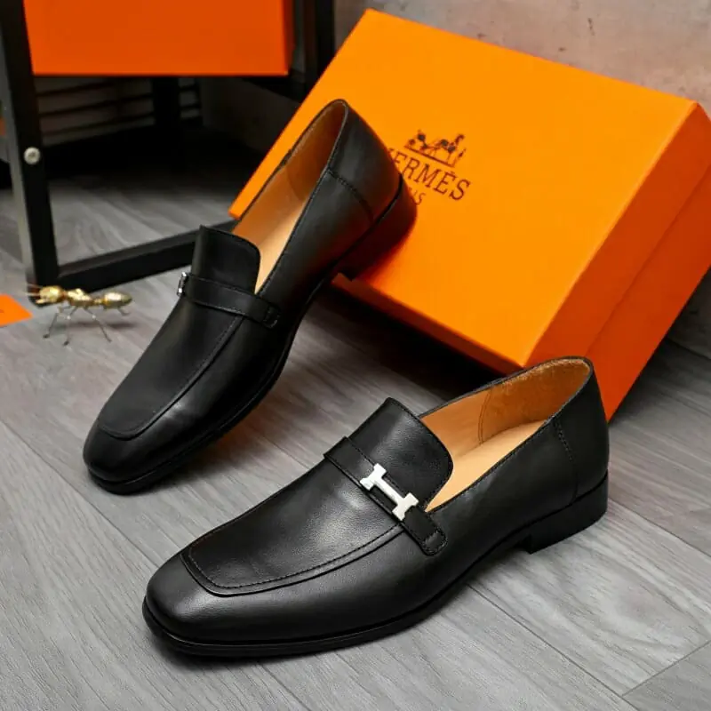 hermes cuir chaussures pour homme s_1225a35